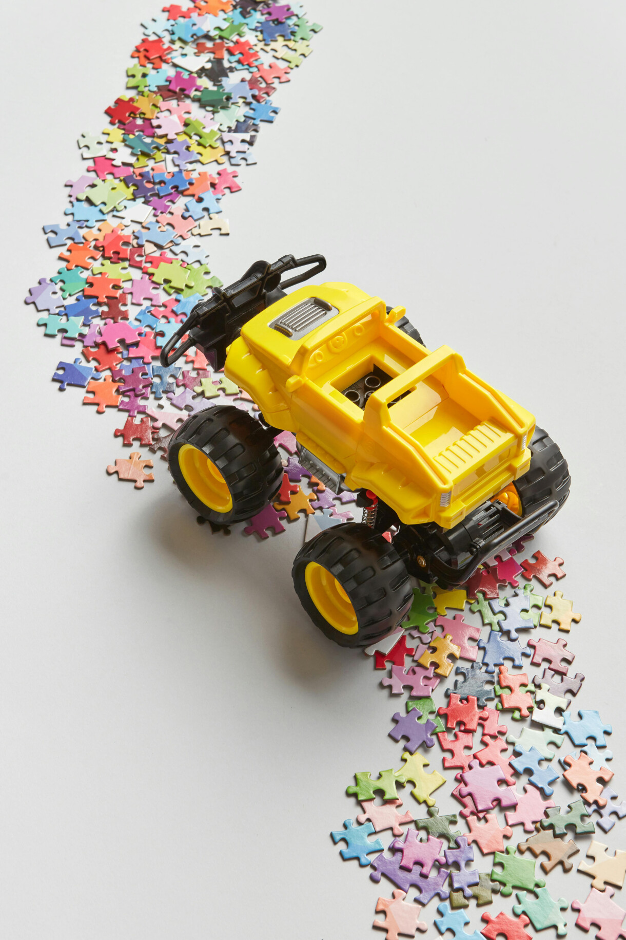 digger and jigsaw pieces from a trade show in Birmingham